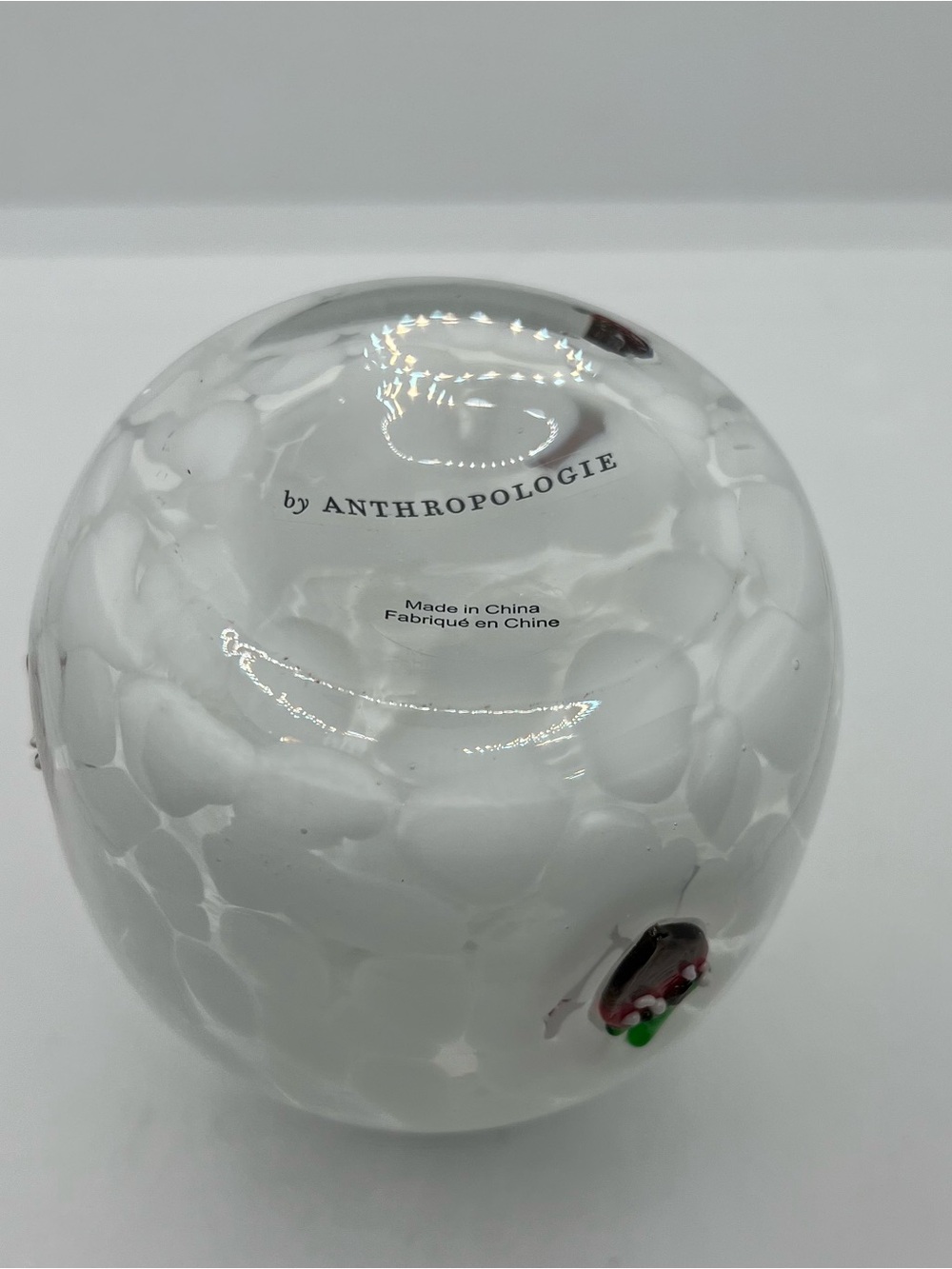 Anthropologie Valentines Icon Confetti Glass Vase with Red Strawberry Accent - Picture 4 of 5